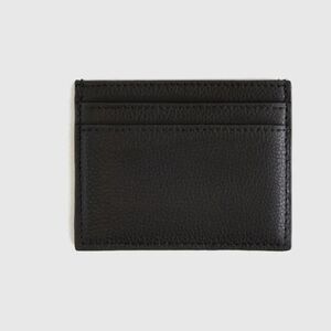 Quince Black Leather Card Holder